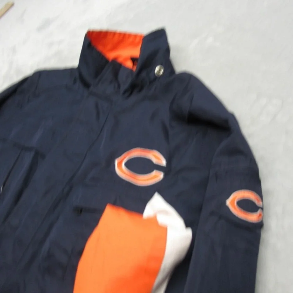 Vintage Chicago Bears Reebok Jacket Youth‎ Large Blue Full Zip Windbreaker NFL